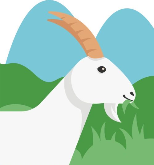 手绘的卡通山羊背景图片