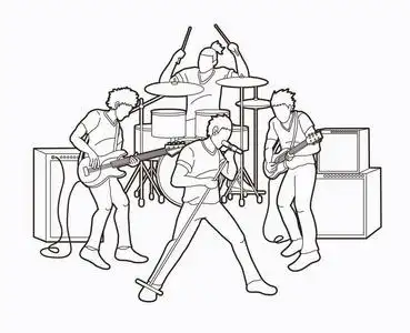 乐队图形图片-乐队图形素材-乐队图形插画-摄图新视界
