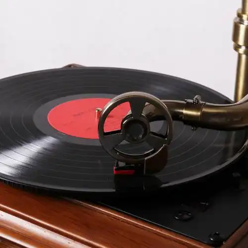 华携留声机复古实木黑胶唱片机lp老式cd机蓝牙音响低音炮电唱机