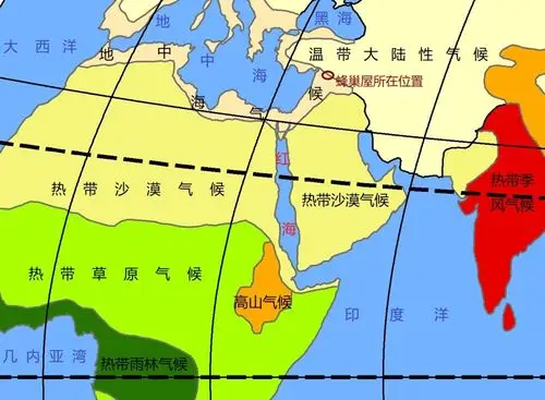 西亚和北非地区气候分布图实际上,这一地区的"蜂巢屋"是很难抵挡雨水