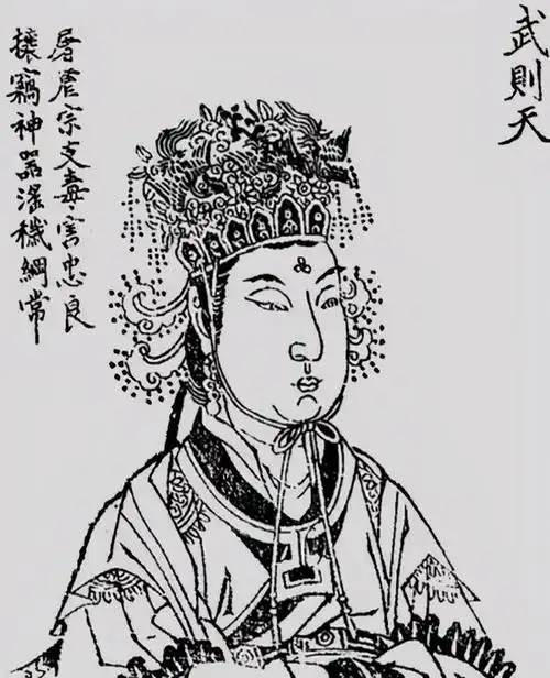 是武则天头戴凤冠的这张画像现在出现频率最高的武则天画像其实更像是