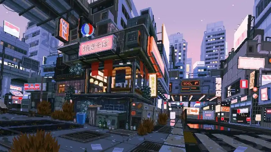 日系卡通街道风景图片