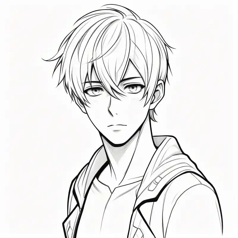 90 动漫男黑白头像,简单又高级,氛围感拉满,男生头像超酷的,换上秒