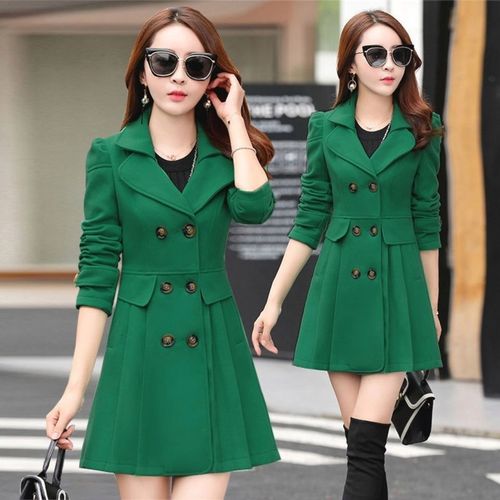 女装 2020秋冬新款毛呢外套女中长款大码胖mm韩版宽松遮肚显瘦呢子