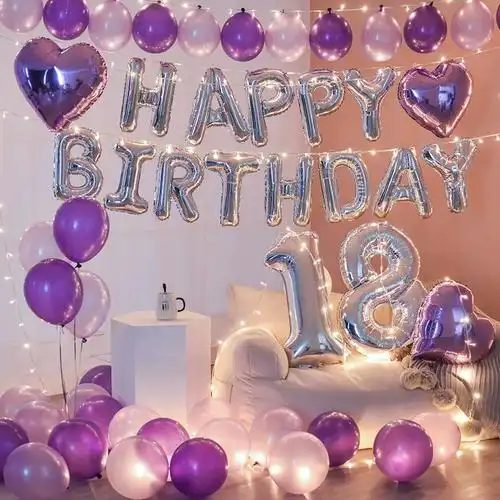 福州发货网红男女孩气球主题生日布置场景装饰周岁创意背景墙派对