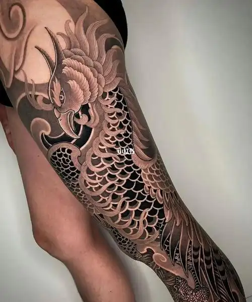 tattoo  #纹身  #我的纹身分享  #花腿  #花腿纹身  #朱雀