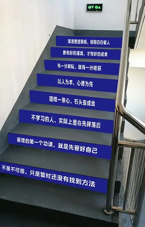 企业台阶装饰写字楼商场楼梯贴励志标语培训班美容美发机构台阶贴100