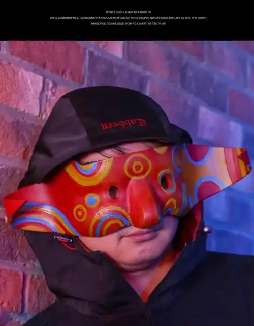 吴彦祖同款阿祖面具吴彦祖同款面具新警察故事万圣节恐怖装扮劫匪影视