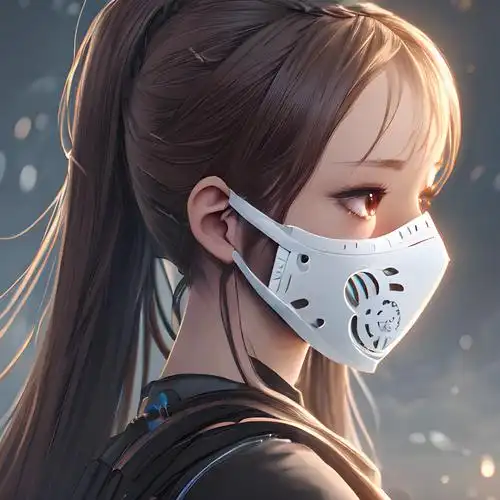 侧脸戴口罩女生头像