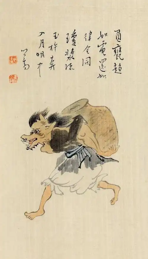 溥心畲笔下的小鬼太萌了