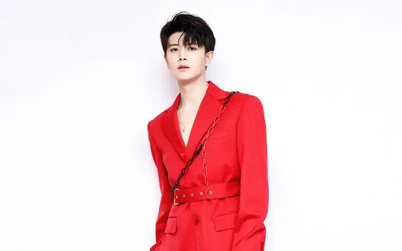 任嘉伦红色西装帅气写真桌面壁纸_大陆明星_壁纸下载_美桌网