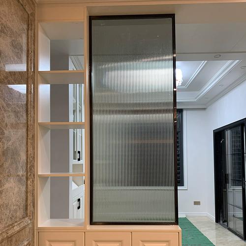 长虹玻璃条纹瓦楞波浪艺术隔断屏风家用工装艺术压花玻璃