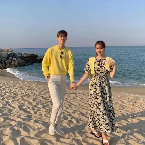 身高156小个子跟183男友情侣装搭配显高时尚气质秀恩爱很高级