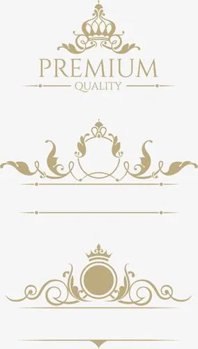 简约欧式复古花纹皇冠边框花纹元素设计