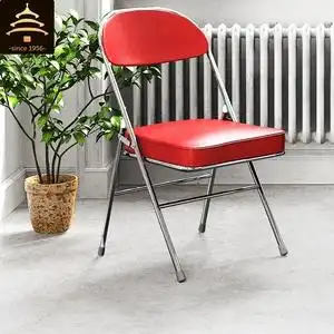 电镀钢管折叠椅图片