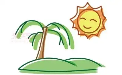 小朋友画晴天步骤一起来学晴天简笔画