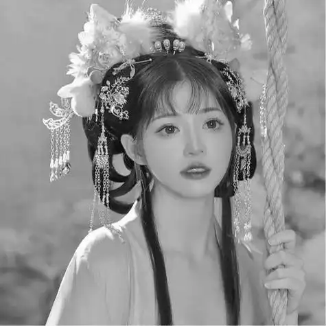 高清黑白古风头像女生图片好看