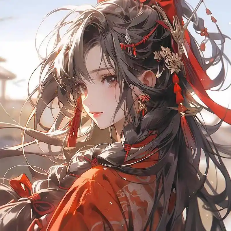 女生头像·新中式红色系——古风古韵.