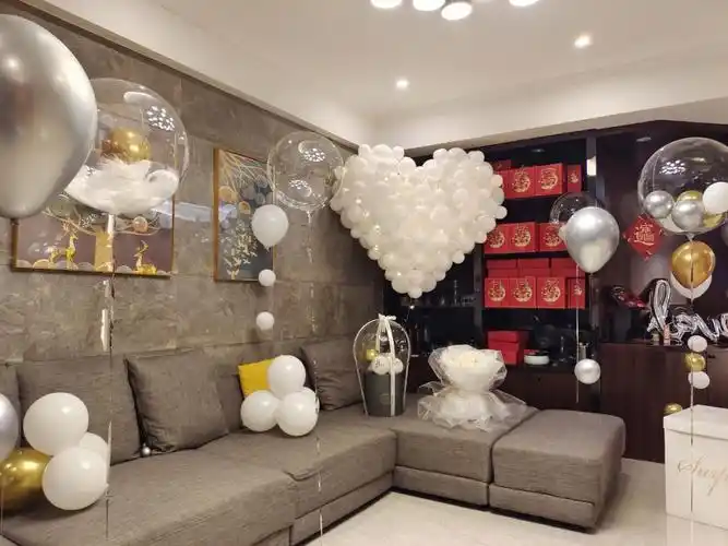 揭阳生日布置普宁气球布置家里过生日布置