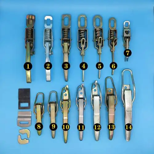 适用于货车车厢锁扣锁扣电动三轮电镀手扣箱货门把手福田挂钩栏板扣搭