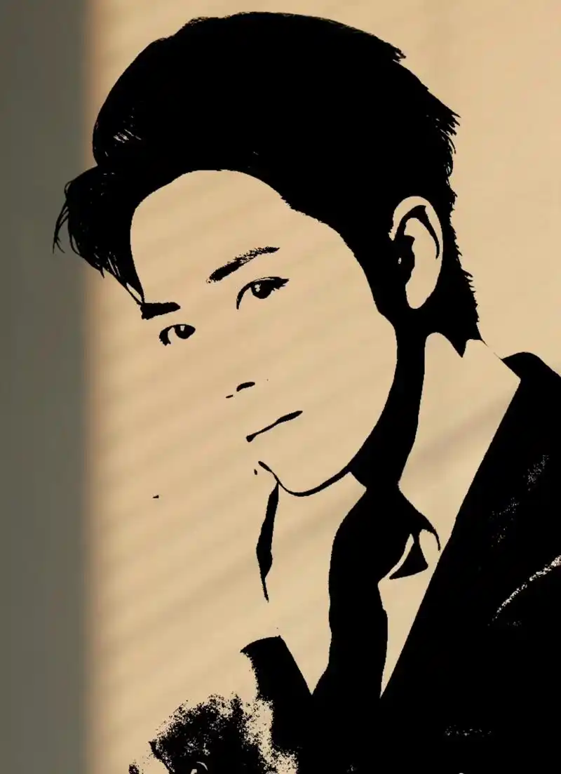 肖战头像艺术剪影