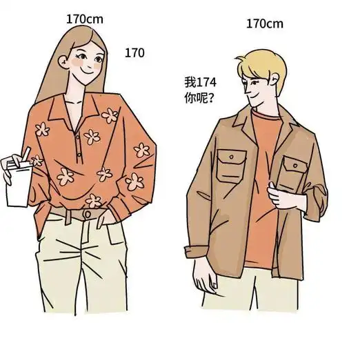 因为170的男生嫌155的女生矮,所以我们只好找180的男生了170以上女生