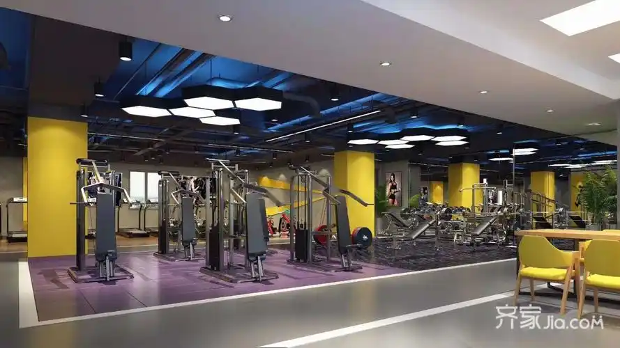 200简欧商铺装修装修效果图,逸仙路健身房装修案例效果图-齐家网