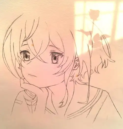 特地早早起床更新一下临摹#绘画临摹  #可爱女生头像临摹  #坚持画画