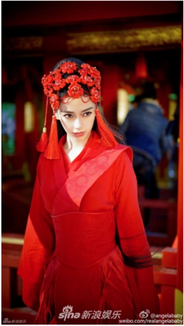 baby贝微微诠释红衣古装 (1).