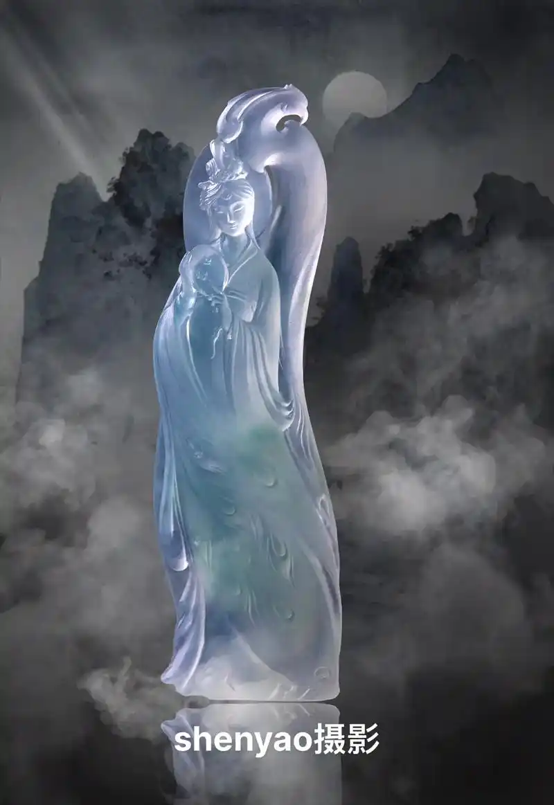 翡翠 #玉雕作品 #玉石魅力 孔雀公主 - 抖音