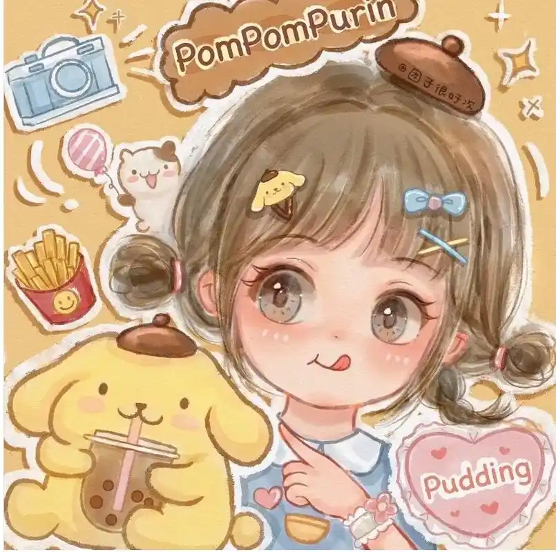 可爱头像女卡通呆萌 - 抖音