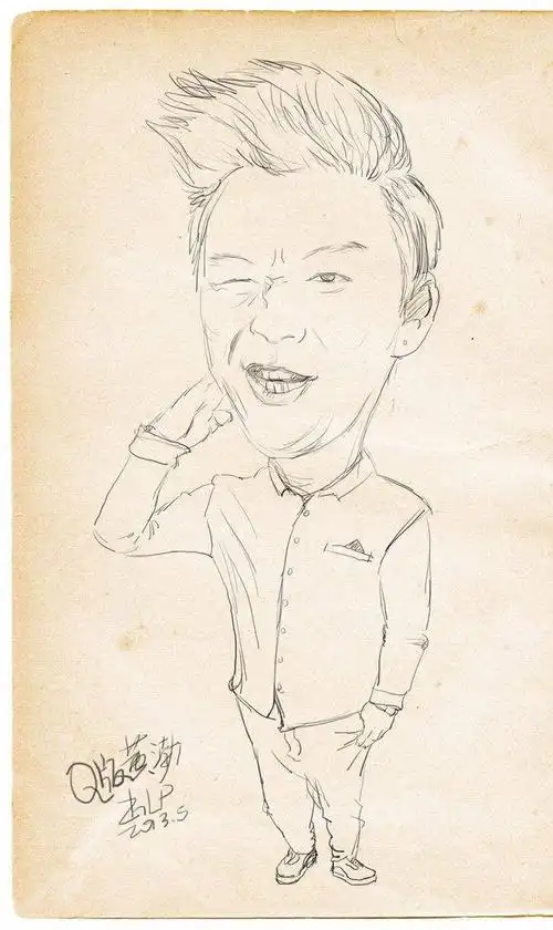 q版黄渤简笔画 涂鸦