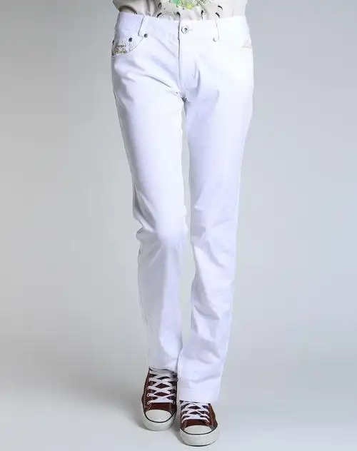 卡帕女款白色休闲长裤