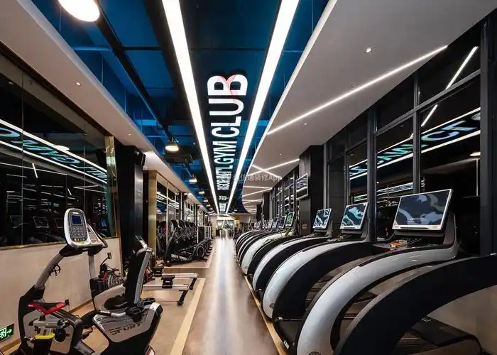 健身房室内吊顶造型装潢设计图_装信通网效果图