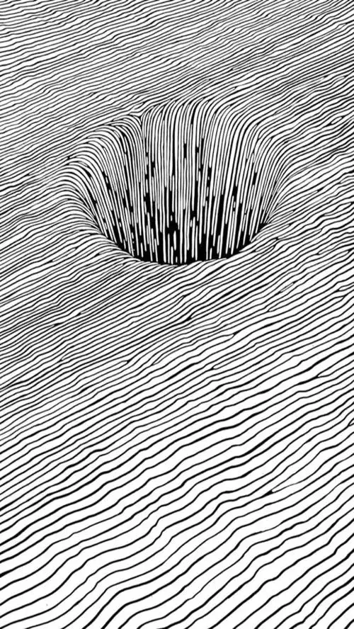 黑白线条h5素材