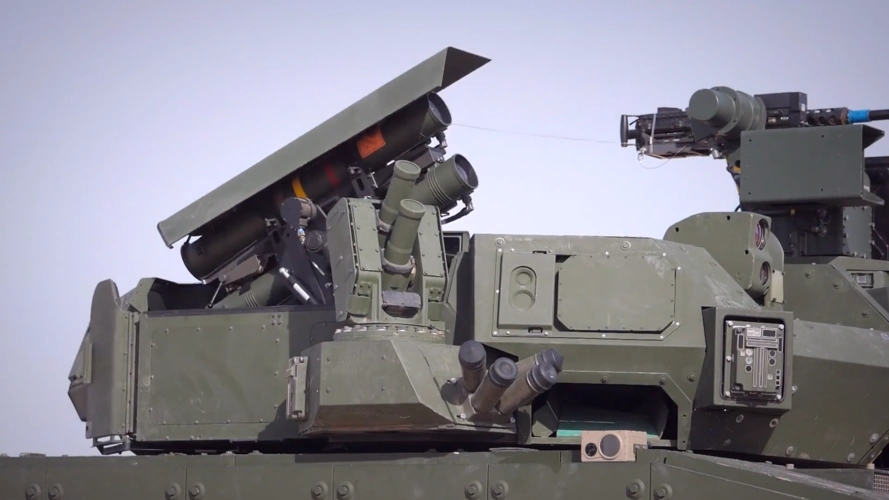 as-21"红背蜘蛛"步兵战车,试射"长钉"-lr2反坦克导弹!