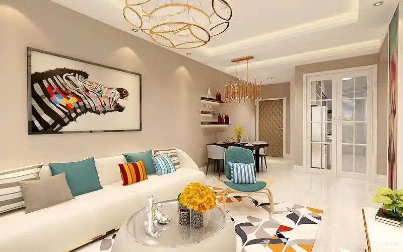 三房二厅二卫现代风格客厅装修效果图