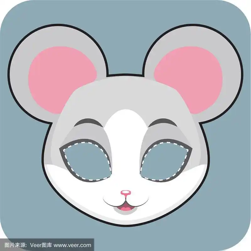 用于万圣节和其他庆祝活动的老鼠面具