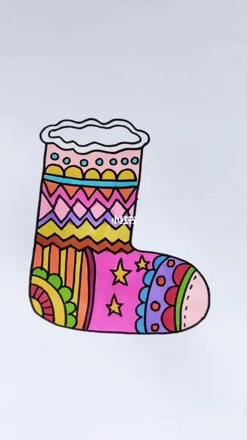 简笔画教程  #简笔画  #育儿简笔画  #画个简笔画  #好看的袜子