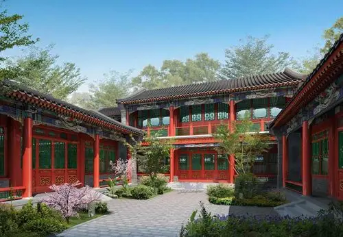 新中式园林四合院设计浅析新中式园林四合院设计中的古韵铅华