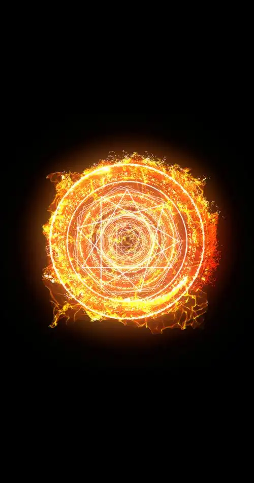 4k循环火焰魔法法阵特效素材