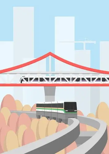 轨道交通插画来啦 春节不如换张壁纸|雨欣|重庆|手绘_网易订阅