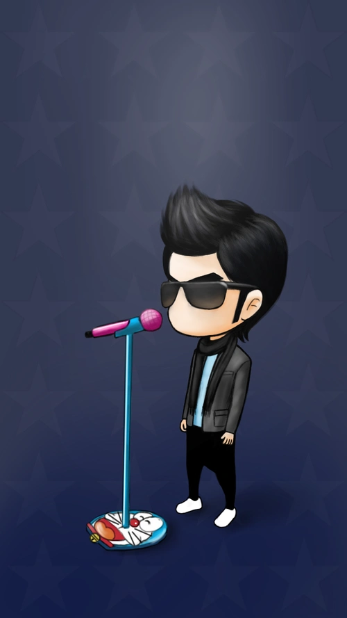 原创 手绘 周杰伦 卡通 q版 多啦a梦 时光机 帅伦 演唱会 魔天伦