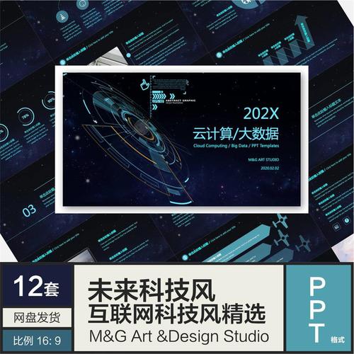 科技风ai人工智能互联网大数据ppt模板炫酷未来高端汇报总结演讲