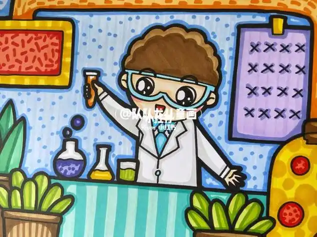科学家人物卡通简笔画