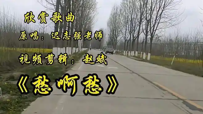 赵斌音乐,歌曲原唱迟志强老师《愁啊愁》弘扬音乐文化!