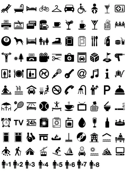 抽象矢量现代简易图标设计