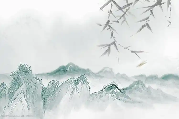 古典风水墨广告背景图