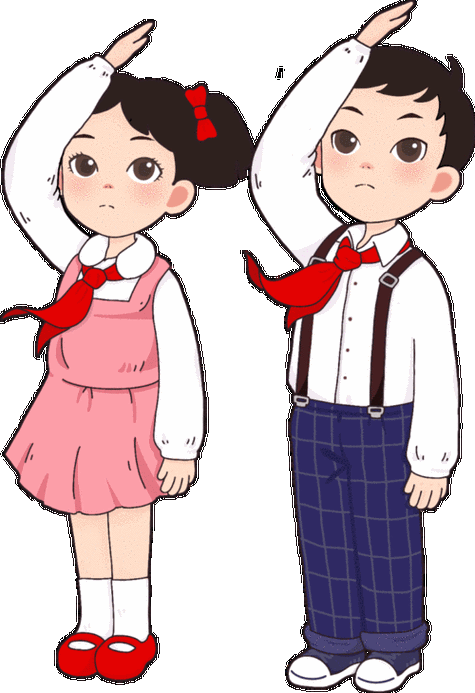 少先队员简笔画少先队员简笔画行礼