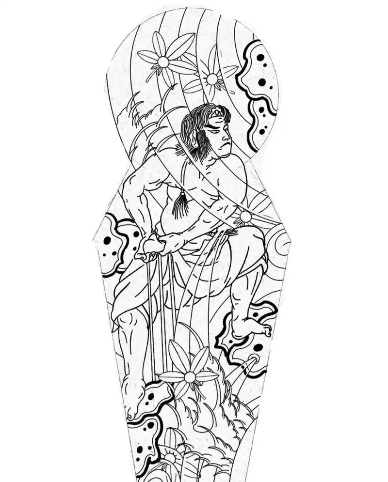 tattoo #纹身图案手稿 #花臂 #纹身手稿 #成都纹 - 抖音